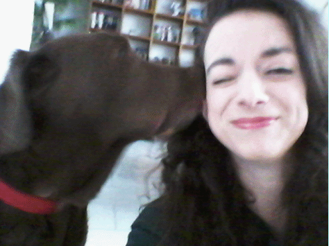 One does not simply take a selfie with a dog :P 